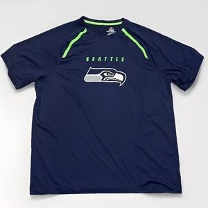 Seattle Seahawks Team NFL Majestic Men's 2XL Graphic T-Shirt Base Jersey Logo